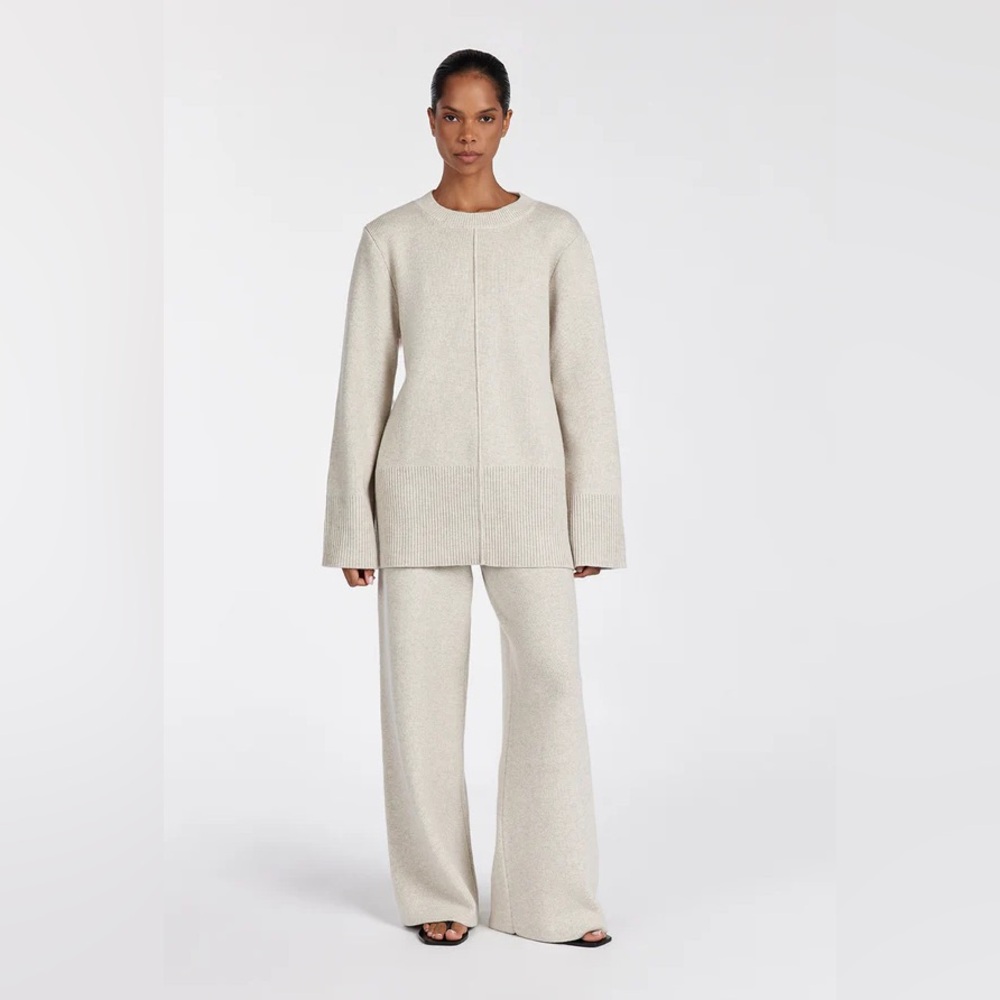 Dissh Knit Sweater and Pants Set (Oat)